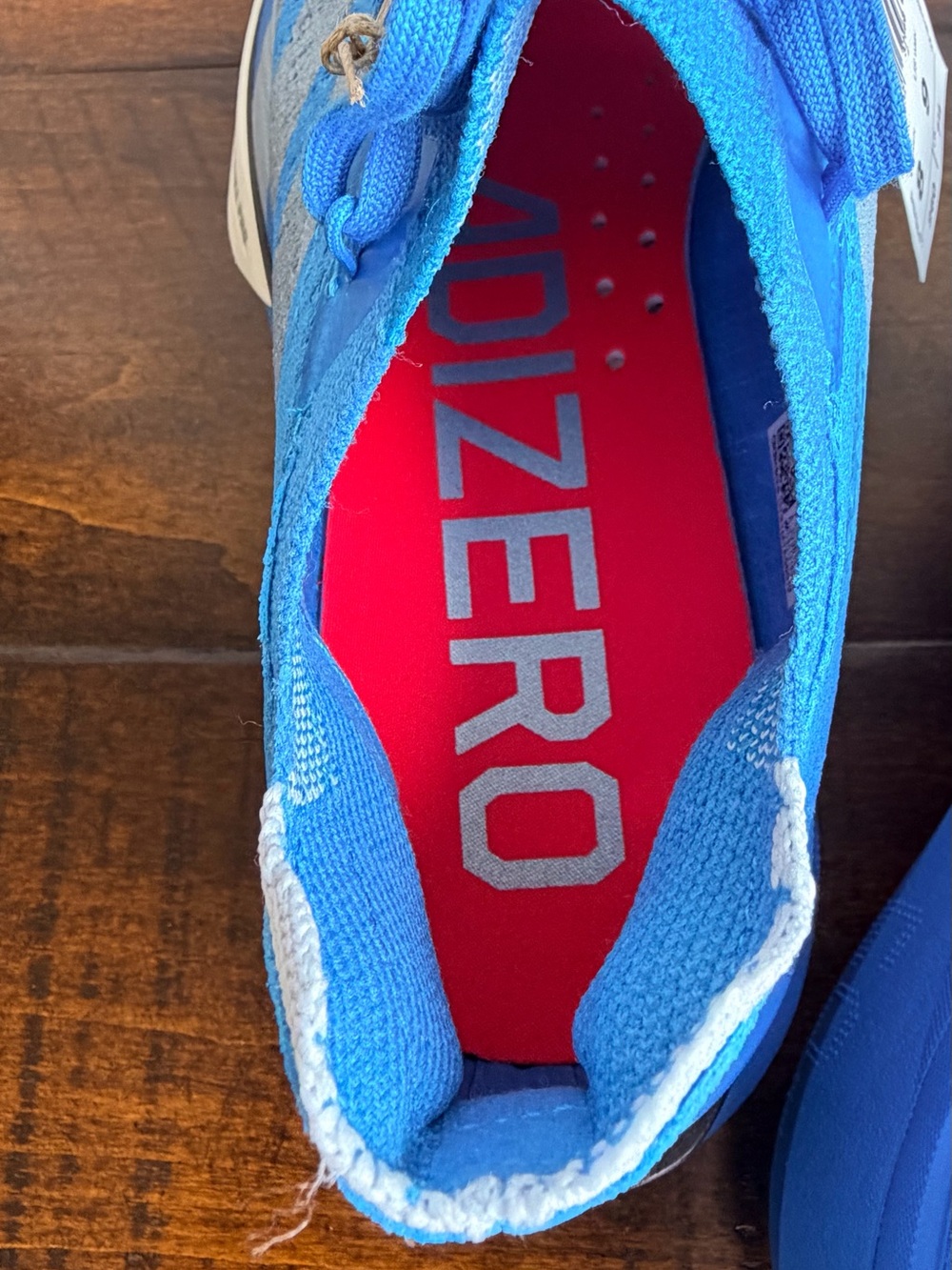 Adidas Adizero Prime X3 Strung Blue Running Shoes Men Size 9 Women 10 JQ0615 - Picture 15 of 16